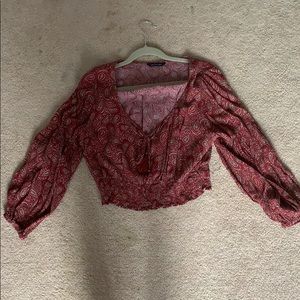 American eagle floral blouse